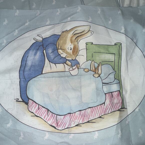 Rare Vintage Cannon Royal Family Beatrix Potter Peter Rabbit 3pc Twin Sheet Set - Picture 3 of 8